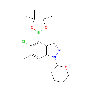 5-Chloro-6-methyl-1-(tetrahydro-2h-pyran-2-yl)-4-(4,4,5,5-tetramethyl-1,3,2-dioxaborolan-2-yl)-1h-indazole