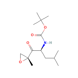 1,1-Dimethylethyl N-((1S)-3-methyl-1-(((2R)-2-methyl-2-oxiranyl)carbonyl)butyl)carbamate