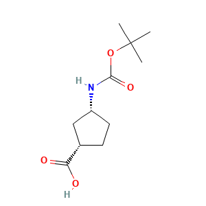 (1S,3R)-3-(((tert-butoxy)carbonyl)amino)cyclopentane-1-carboxylic acid