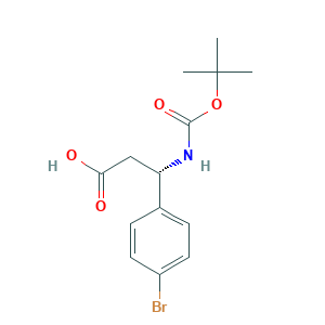 (betaS)-4-Bromo-beta-(((1,1-dimethylethoxy)carbonyl)amino)benzenepropanoic acid