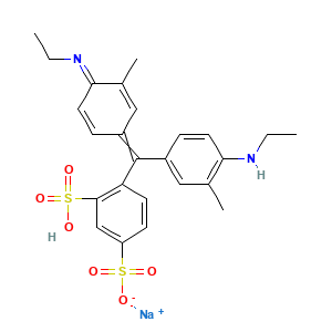 1,3-Benzenedisulfonic acid, 4-[[4-(ethylamino)-3-methylphenyl][4-(ethylimino)-3-methyl-2,5-cyclohexadien-1-ylidene]methyl]-, sodium salt (1:1)
