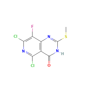 5,7-dichloro-8-fluoro-2-methylsulfanyl-1H-pyrido[4,3-d]pyrimidin-4-one