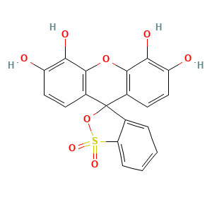 Spiro(3H-2,1-benzoxathiole-3,9'-(9H)xanthene)-3',4',5',6'-tetrol, 1,1-dioxide