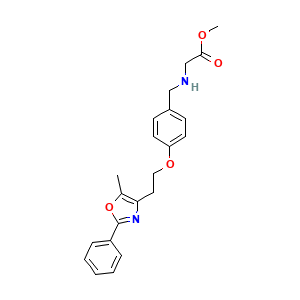 N-[[4-[2-(5-Methyl-2-phenyl-4-oxazolyl)ethoxy]phenyl]methyl]glycine Methyl Ester