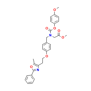 N-[(4-methoxyphenoxy)carbonyl]-N-[[4-[2-(5-methyl-2-phenyl-4-oxazolyl)ethoxy]phenyl]methyl]glycine methyl ester
