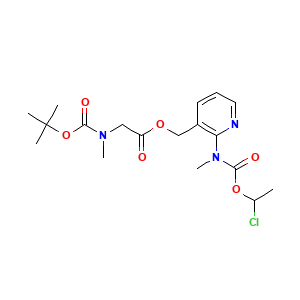 (2-(((1-Chloroethoxy)carbonyl)(methyl)amino)pyridin-3-yl)methyl 2-((tert-butoxycarbonyl)(methyl)amino)acetate