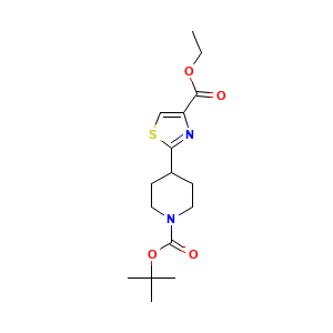 Ethyl 2-(1-(tert-butoxycarbonyl)piperidin-4-yl)thiazole-4-carboxylate