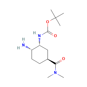 1,1-Dimethylethyl N-[(1R,2S,5S)-2-amino-5-[(dimethylamino)carbonyl]cyclohexyl]carbamate