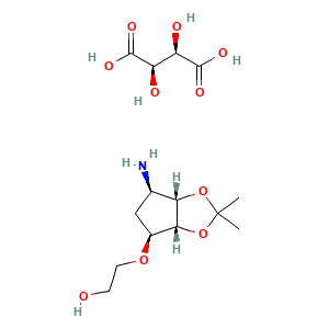 2-{[(3aR,4S,6R,6aS)-6-amino-2,2-dimethyltetrahydro-3aH-cyclopenta[d][1,3]dioxol-4-yl]oxy}ethanol (2R,3R)-2,3-dihydroxysuccinate