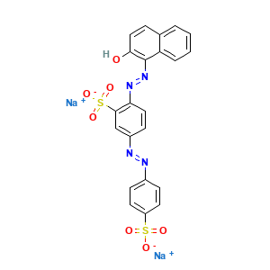 Sodium 6-(2-hydroxynaphthylazo)-3,4'-azodibenzenesulphonate