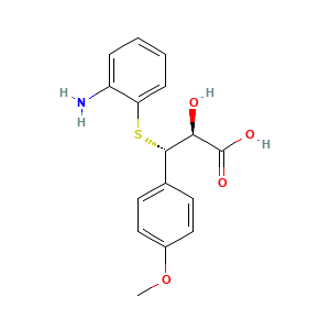 (S-(R*,R*))-3-((o-Aminophenyl)thio)-3-(p-methoxyphenyl)lactic acid