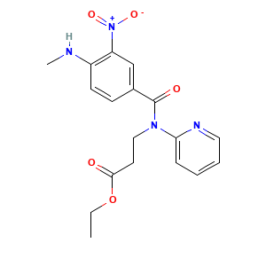 N-(4-(Methylamino)-3-nitrobenzoyl)-N-2-pyridinyl-beta-alanine ethyl ester
