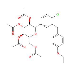 (2R,3R,4R,5S,6S)-2-(Acetoxymethyl)-6-[4-chloro-3-(4-ethoxybenzyl)phenyl]tetrahydro-2H-pyran-3,4,5-triyl triacetate