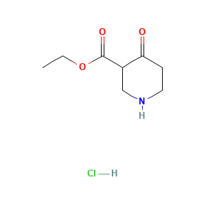3-Piperidinecarboxylic acid, 4-oxo-, ethyl ester, hydrochloride (1:1)
