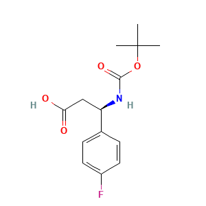 (betaR)-beta-(((1,1-Dimethylethoxy)carbonyl)amino)-4-fluorobenzenepropanoic acid