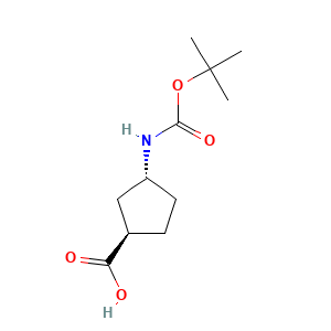 (1R,3R)-3-((tert-Butoxycarbonyl)amino)cyclopentanecarboxylic acid