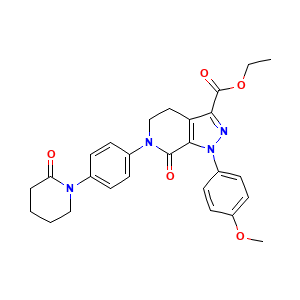 ethyl 1-(4-methoxyphenyl)-7-oxo-6-(4-(2-oxo-1-piperidinyl)phenyl)-4,5,6,7-tetrahydro-1H-pyrazolo[3,4-c]pyridine-3-carboxylate