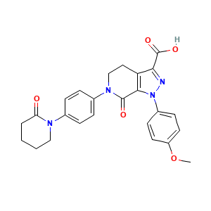 1-(4-Methoxyphenyl)-7-oxo-6-(4-(2-oxopiperidin-1-yl)phenyl)-4,5,6,7-tetrahydro-1H-pyrazolo(3,4-c)pyridine-3-carboxylic acid