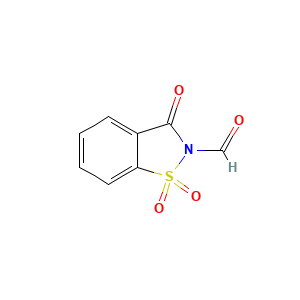 1,1,3-Trioxo-1,3-dihydro-2H-1lambda~6~,2-benzothiazole-2-carbaldehyde