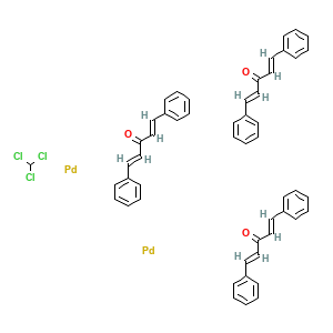Palladium, tris[mu-[(1,2-eta:4,5-eta)-(1E,4E)-1,5-diphenyl-1,4-pentadien-3-one]]di-, compd. with trichloromethane (1:1)