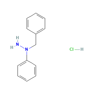 Hydrazine, 1-phenyl-1-(phenylmethyl)-, hydrochloride (1:1)