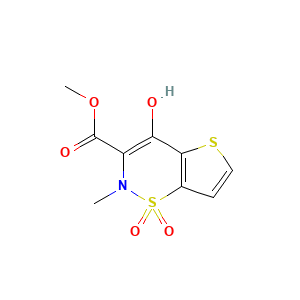 2H-Thieno(2,3-e)-1,2-thiazine-3-carboxylic acid, 4-hydroxy-2-methyl-, methyl ester, 1,1-dioxide