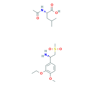 L-Leucine, N-acetyl-, compd. with (alphaS)-3-ethoxy-4-methoxy-alpha-((methylsulfonyl)methyl)benzenemethanamine (1:1)