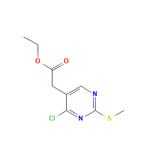 Ethyl 2-[4-chloro-2-(methylsulfanyl)pyrimidin-5-yl]acetate