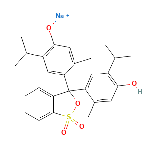 Sodium hydrogen 4,4'-(3H-2,1-benzoxathiol-3-ylidene)bis(5-methyl-2-(1-methylethyl)phenolate) S,S-dioxide