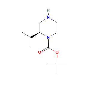 (2S)-2-Isopropylpiperazine, N1-BOC protected