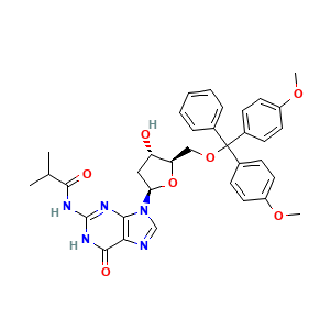 5'-O-(bis(4-methoxyphenyl)benzyl)-2'-deoxy-N-(2-methyl-1-oxopropyl)guanosine