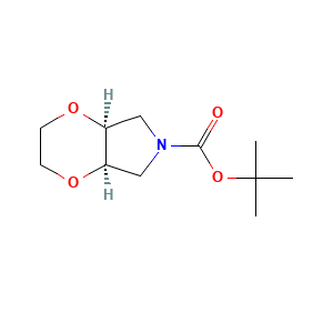 rel-1,1-Dimethylethyl (4aR,7aS)-hexahydro-6H-1,4-dioxino(2,3-c)pyrrole-6-carboxylate