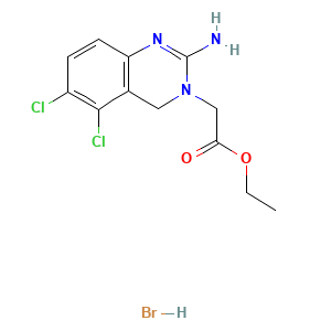ethyl 2-(2-amino-5,6-dichloro-4H-quinazolin-3-yl)acetate;hydrobromide