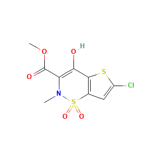 2H-Thieno[2,3-e]-1,2-thiazine-3-carboxylic acid, 6-chloro-4-hydroxy-2-methyl-, methyl ester, 1,1-dioxide