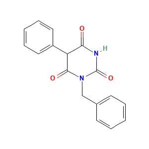 2,4,6(1H,3H,5H)-Pyrimidinetrione, 5-phenyl-1-(phenylmethyl)-
