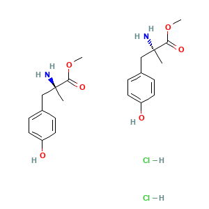 Tyrosine, alpha-methyl-, methyl ester, hydrochloride (1:1)