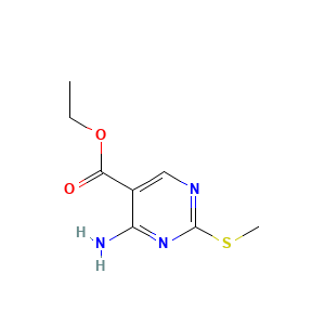 5-Pyrimidinecarboxylic acid, 4-amino-2-(methylthio)-, ethyl ester