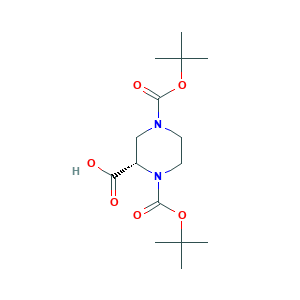 (S)-1,4-Bis(tert-butoxycarbonyl)piperazine-2-carboxylic acid