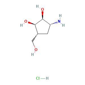 (1R,2S,3R,5R)-3-amino-5-(hydroxymethyl)cyclopentane-1,2-diol Hydrochloride