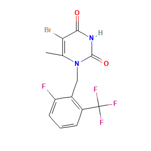 5-Bromo-1-{[2-fluoro-6-(trifluoromethyl)phenyl]methyl}-6-methyl-1,2,3,4-tetrahydropyrimidine-2,4-dione