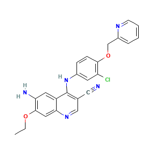 6-Amino-4-(3-chloro-4-(pyrid-2-ylmethoxy)phenylamino)-7-ethoxyquinoline-3-carbonitrile
