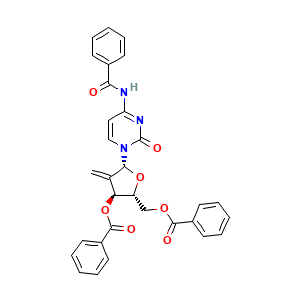 (2R,3S,5R)-5-(4-Benzamido-2-oxopyrimidin-1(2H)-yl)-2-((benzoyloxy)methyl)-4-methylenetetrahydrofuran-3-yl benzoate
