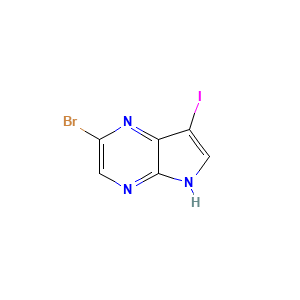 2-bromo-7-iodo-5H-pyrrolo(2,3-b)pyrazine