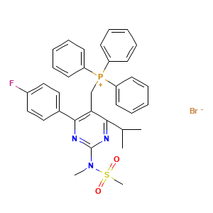 ((4-(4-Fluorophenyl)-6-isopropyl-2-(N-methylmethylsulfonamido)pyrimidin-5-yl)methyl)triphenylphosphonium bromide