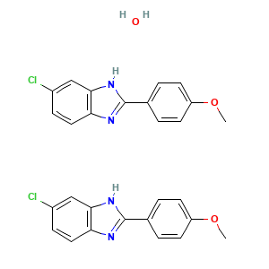 1H-Benzimidazole, 5-chloro-2-(4-methoxyphenyl)-, hemihydrate