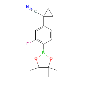 1-[3-Fluoro-4-(4,4,5,5-tetramethyl-1,3,2-dioxaborolan-2-yl)phenyl]cyclopropanecarbonitrile