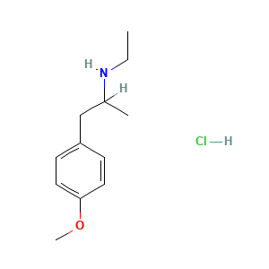 Benzeneethanamine, N-ethyl-4-methoxy-alpha-methyl-, hydrochloride (1:1)